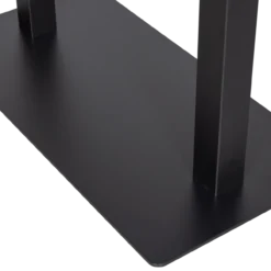 Bistro dubbele vierkante buisvoet metaal matzwart 72x80x40cm