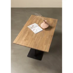 Bistro dubbele vierkante buisvoet metaal matzwart 72x80x40cm