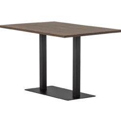 Bistro dubbele vierkante buisvoet metaal matzwart 72x80x40cm