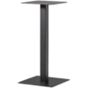 Bistro vierkante bartafel poot metaal zwart 105x50x50 cm