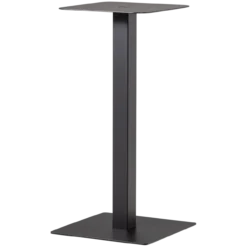 Bistro vierkante bartafel poot metaal zwart 105x50x50 cm