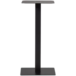 Bistro vierkante bartafel poot metaal zwart 105x50x50 cm