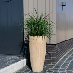 Bloempot Java S Ø38 x H80 cm stripe beige