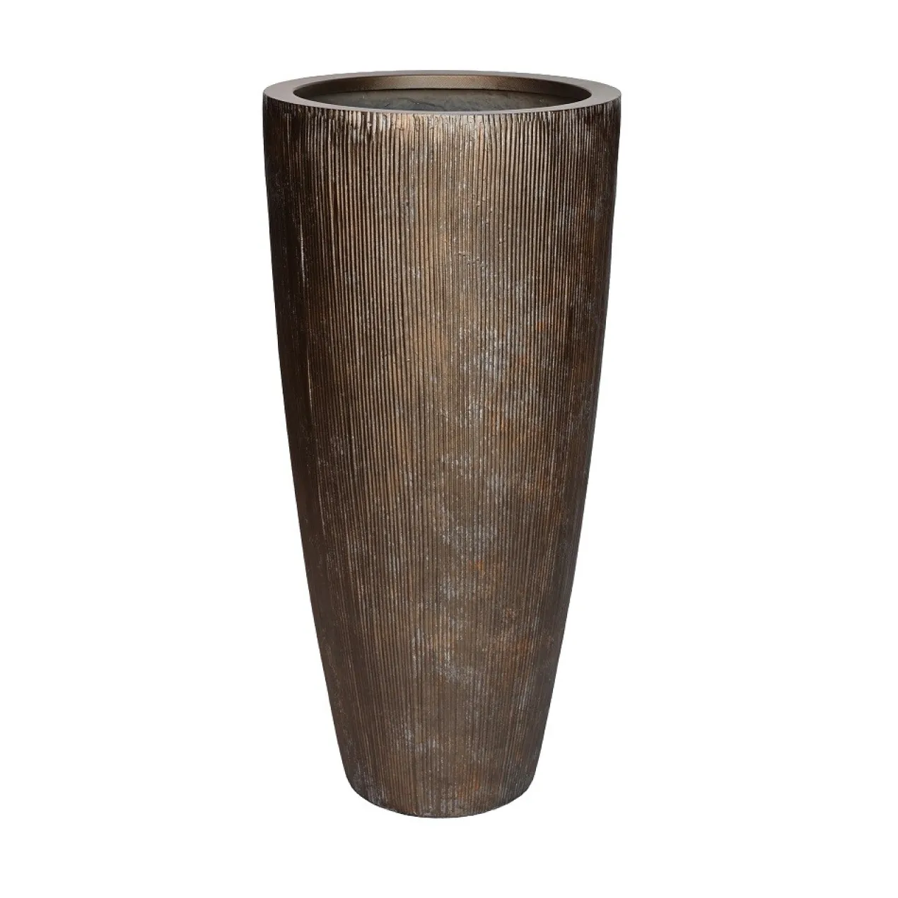 Bloempot Java S Ø38 x H80 cm stripe dark rustic