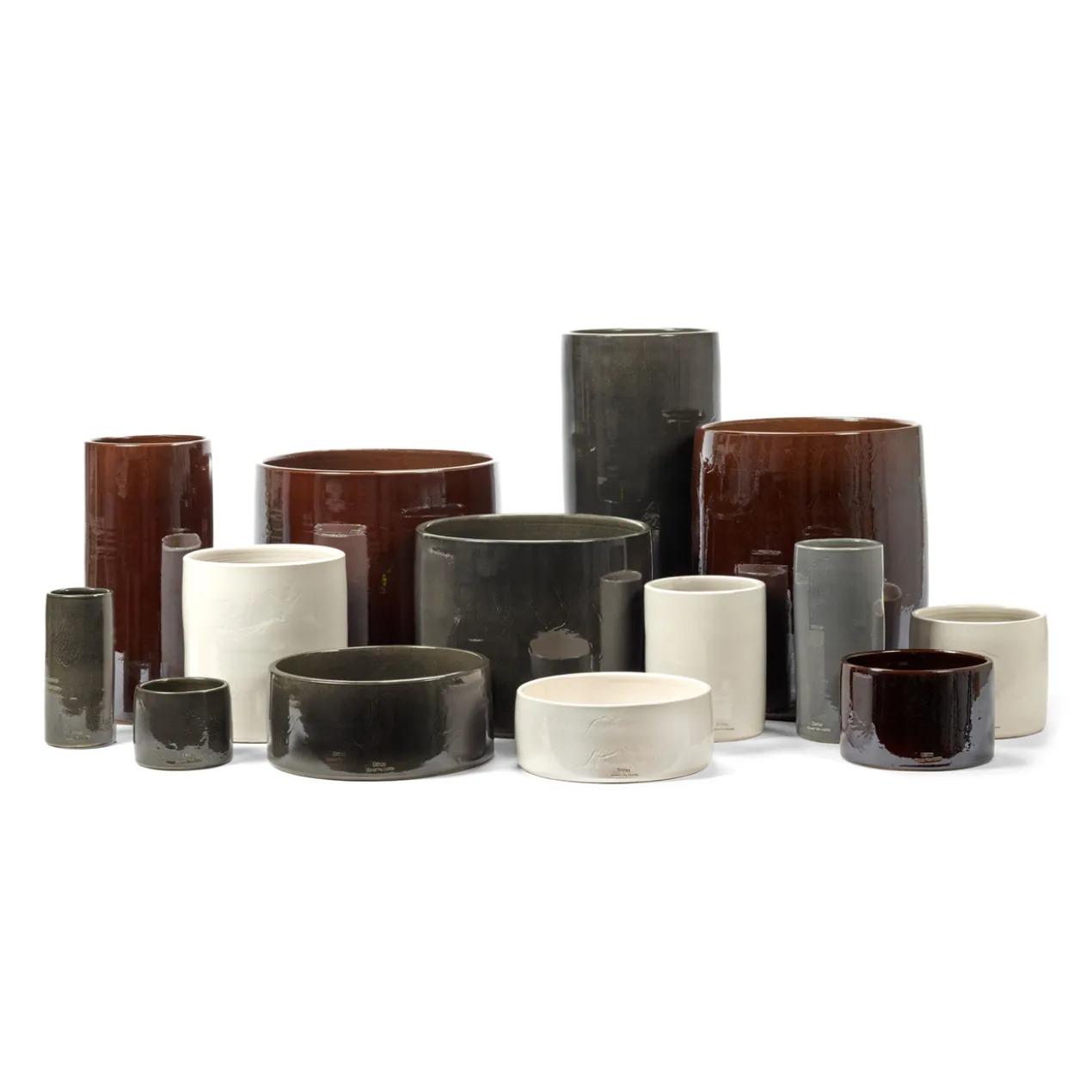 Bloempot Vaso 02 brown H19