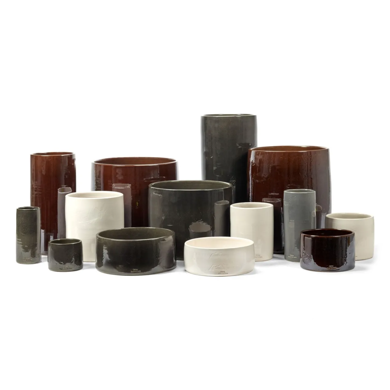 Bloempot Vaso 06 grey H29