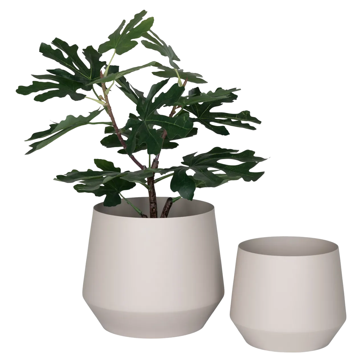 Bloempot Yannick - set van 2 Beige
