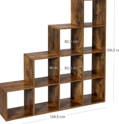 Boekenkast met 10 kubussen - Indusign Bruin