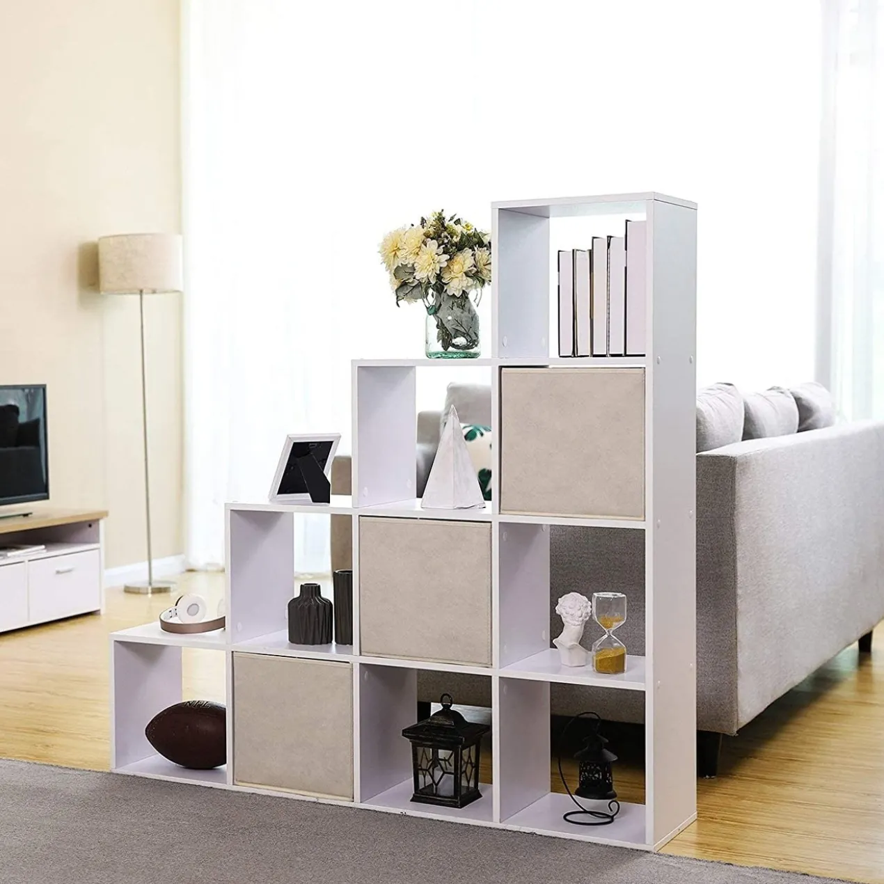 Boekenkast met 10 kubussen - Indusign Wit