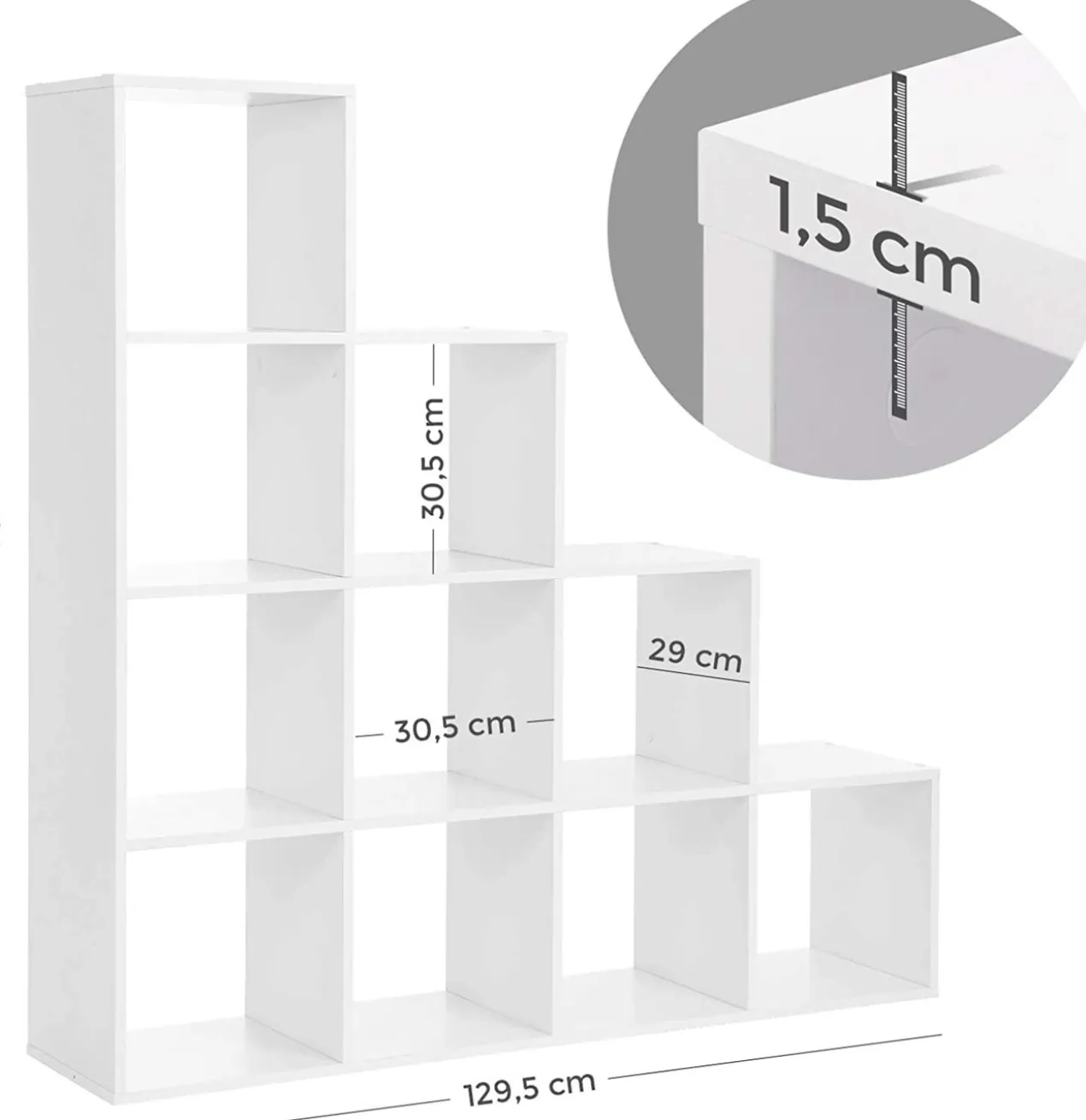 Boekenkast met 10 kubussen - Indusign Wit