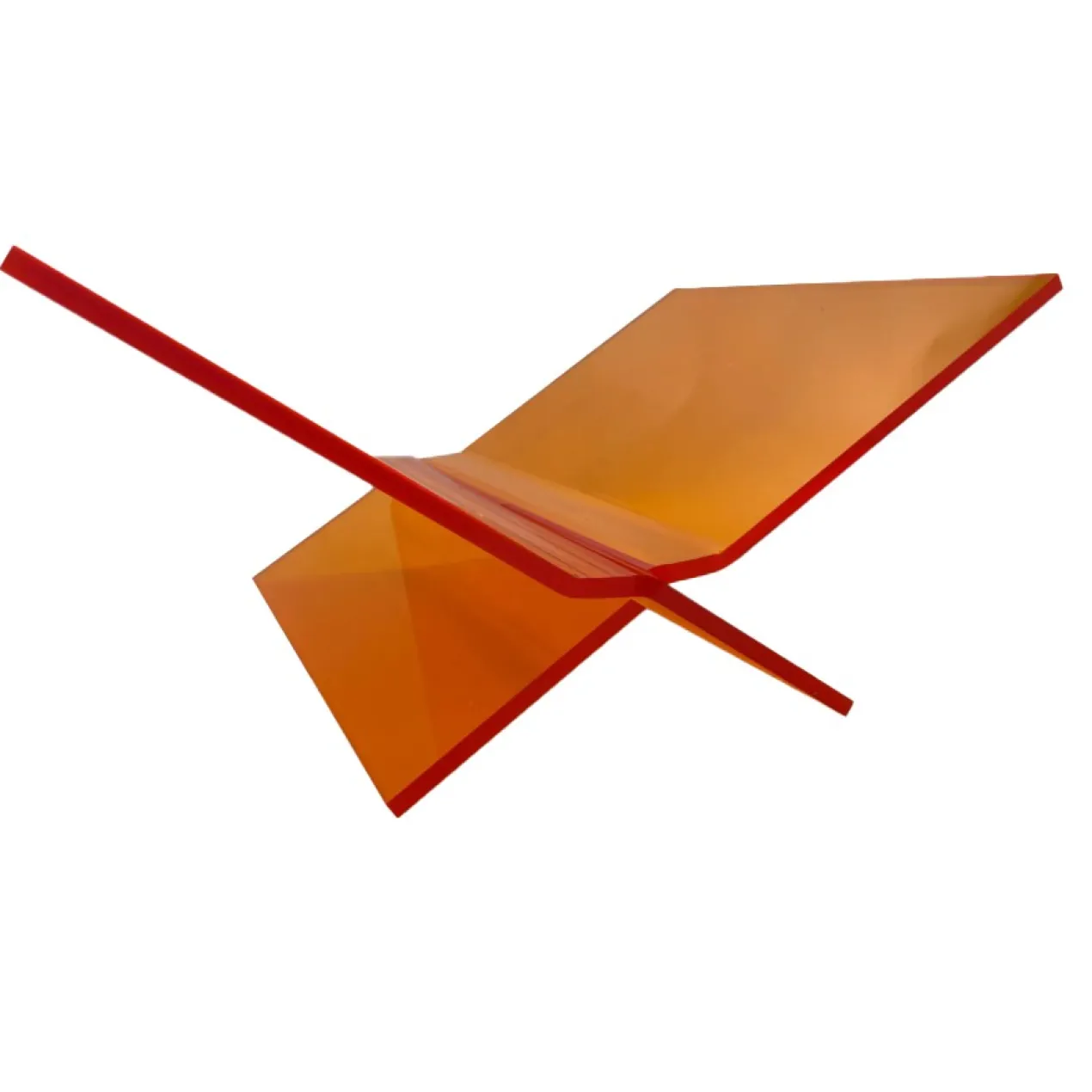 Boekenstandaard Perspex orange