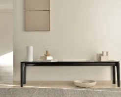 Bok bank - eiken zwart - 146cm