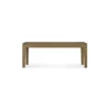 Bok bank - teak - 126cm - onbehandeld