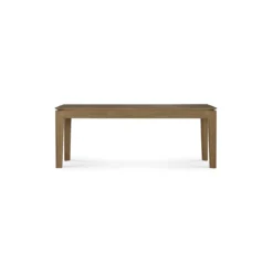 Bok bank - teak - 126cm - onbehandeld