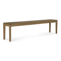Bok bank - teak - 186cm - onbehandeld