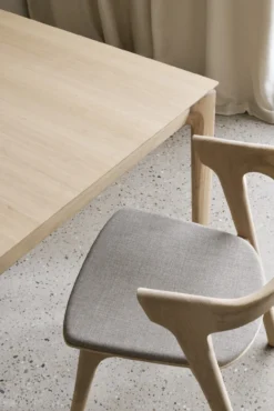 Bok stoel - eiken - warm grey stof