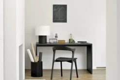 Bok stoel - eiken zwart - gelakt