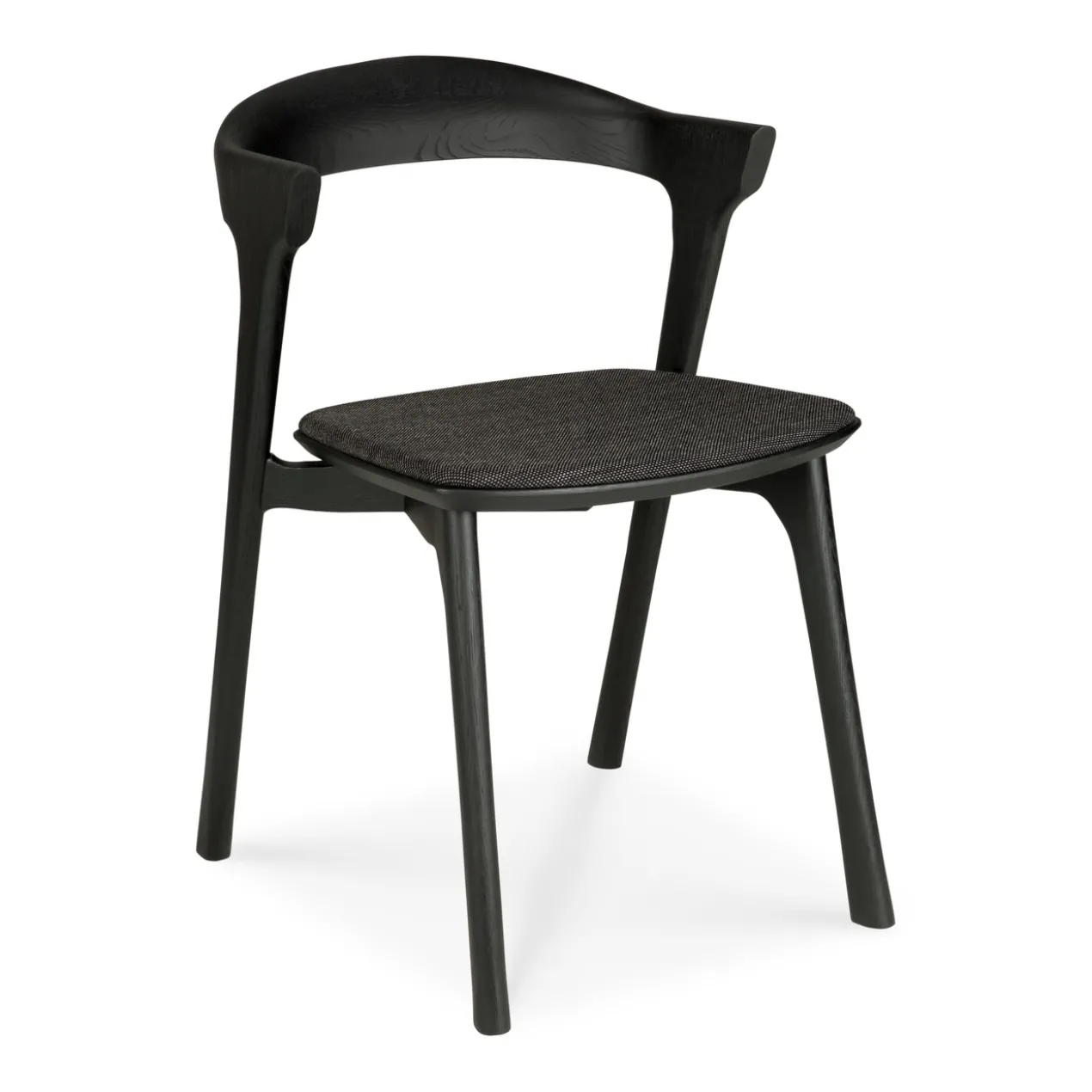 Bok stoel - eiken zwart - soft black stof