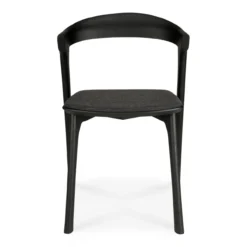Bok stoel - eiken zwart - soft black stof