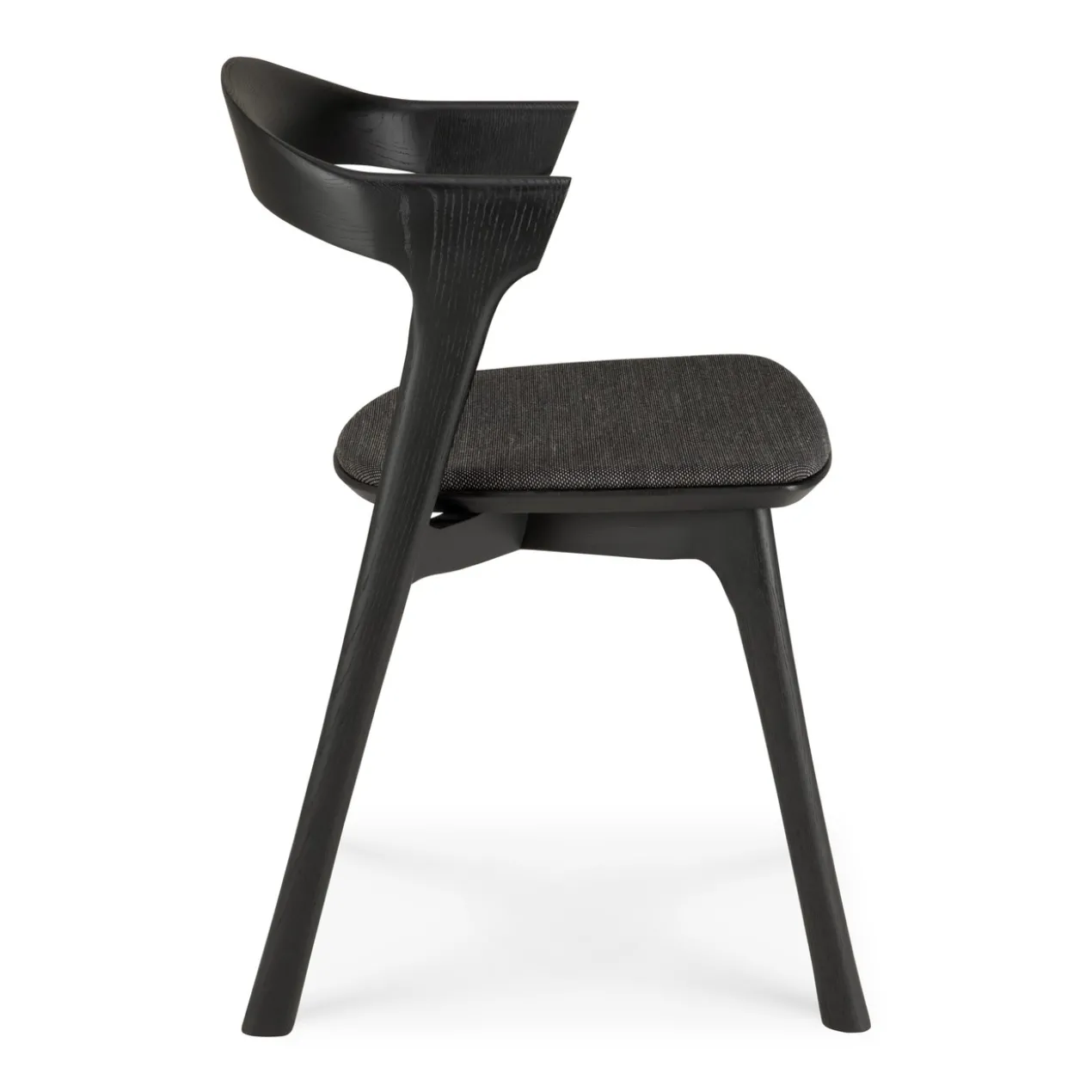 Bok stoel - eiken zwart - soft black stof