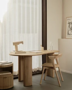 Boomerang bureau ladekast eiken