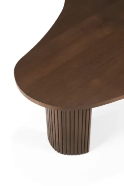 Boomerang koffietafel - teak bruin - groot