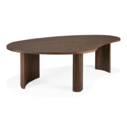 Boomerang koffietafel - teak bruin - groot