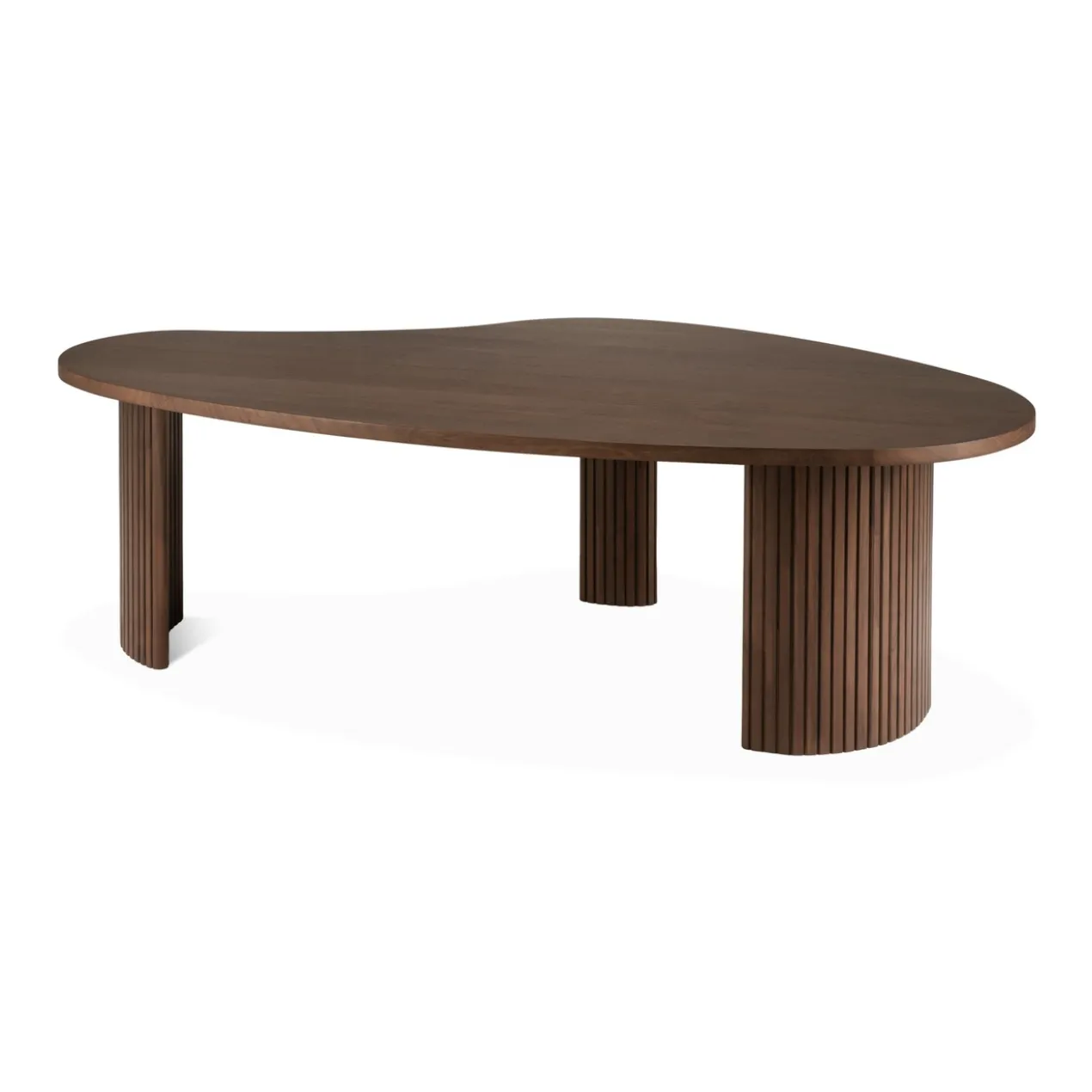 Boomerang koffietafel - teak bruin - groot