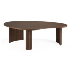 Boomerang koffietafel - teak bruin - groot