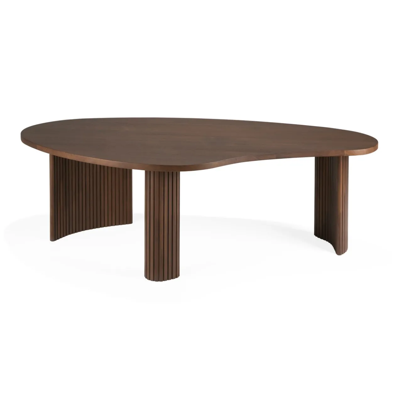 Boomerang koffietafel - teak bruin - groot