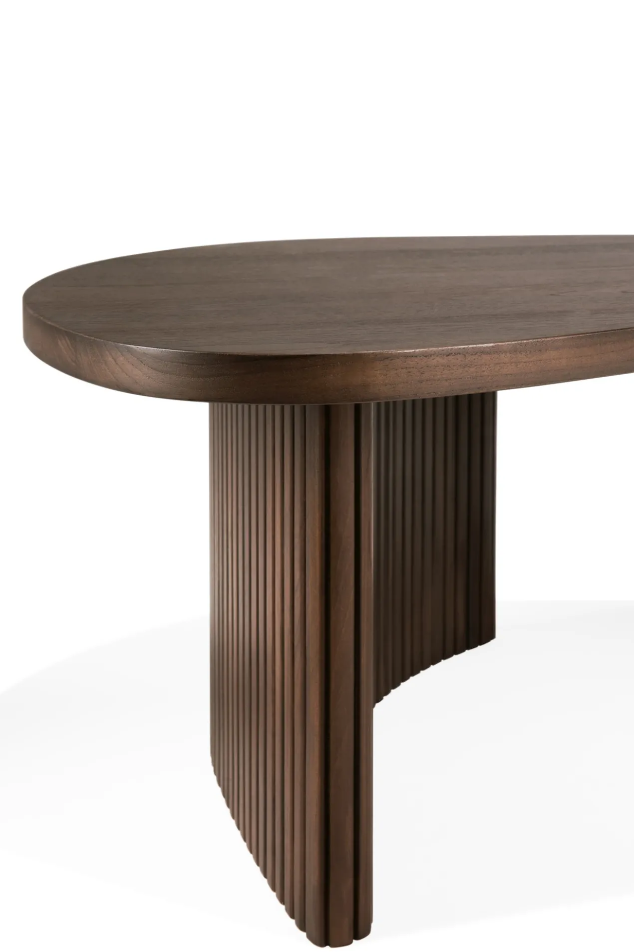 Boomerang koffietafel - teak bruin - klein