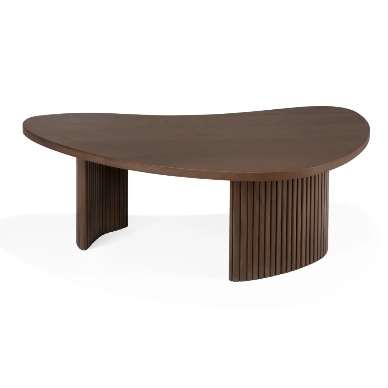 Boomerang koffietafel - teak bruin - klein