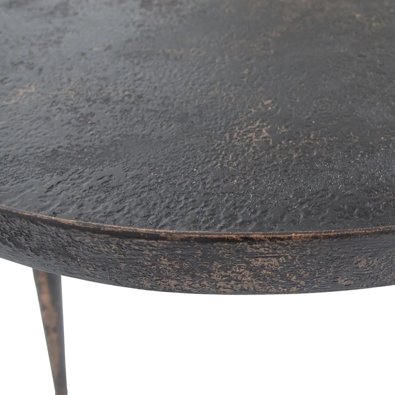 Bounds bijzettafel xl hout/metaal antique goud 40xo76 cm