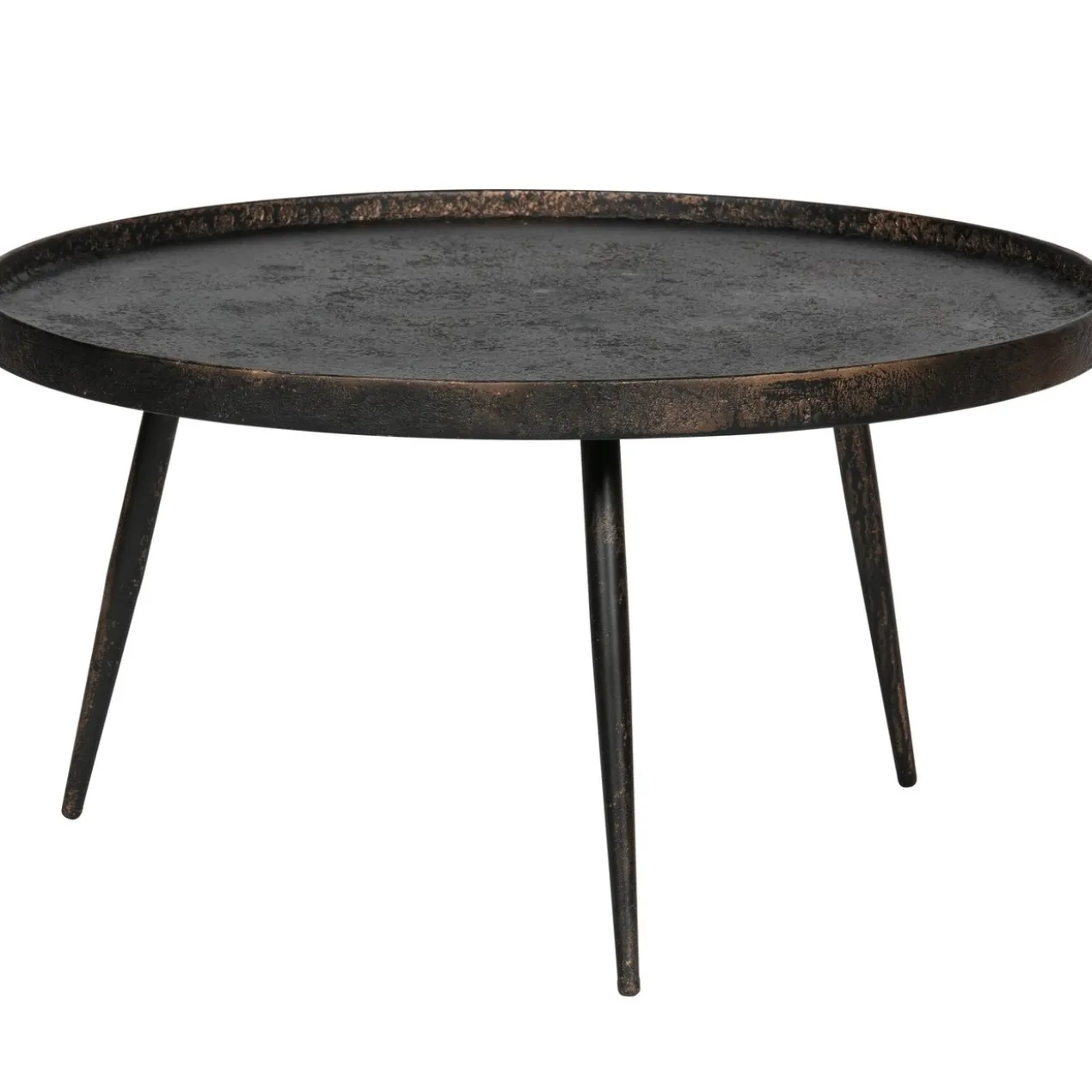 Bounds bijzettafel xl hout/metaal antique goud 40xo76 cm