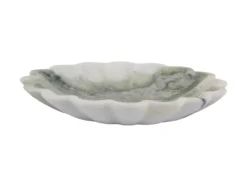 Bowl Flower large marble himalayan green