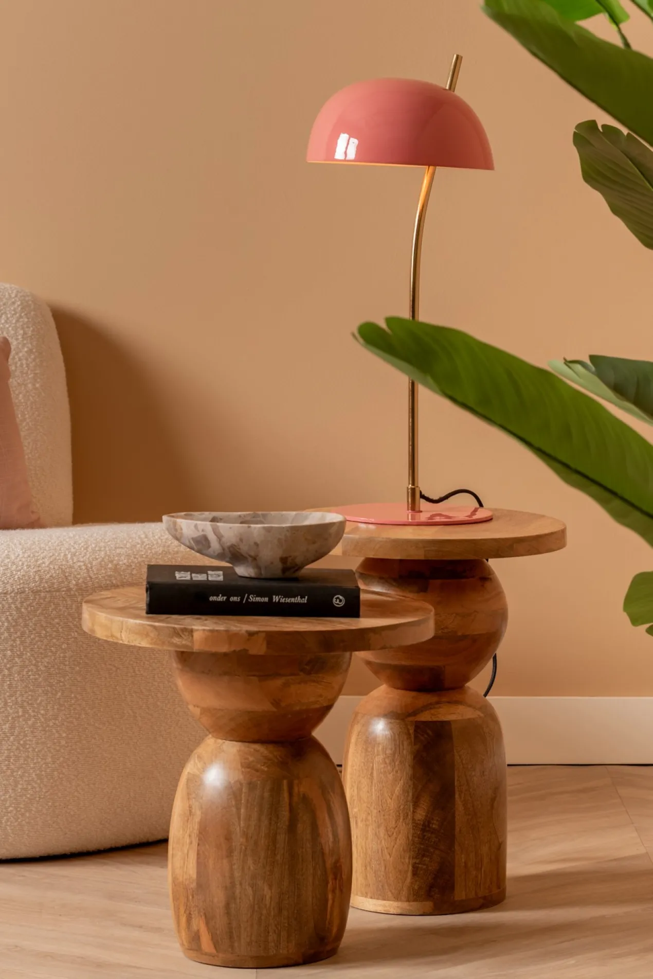 Bowl Organic marble brown