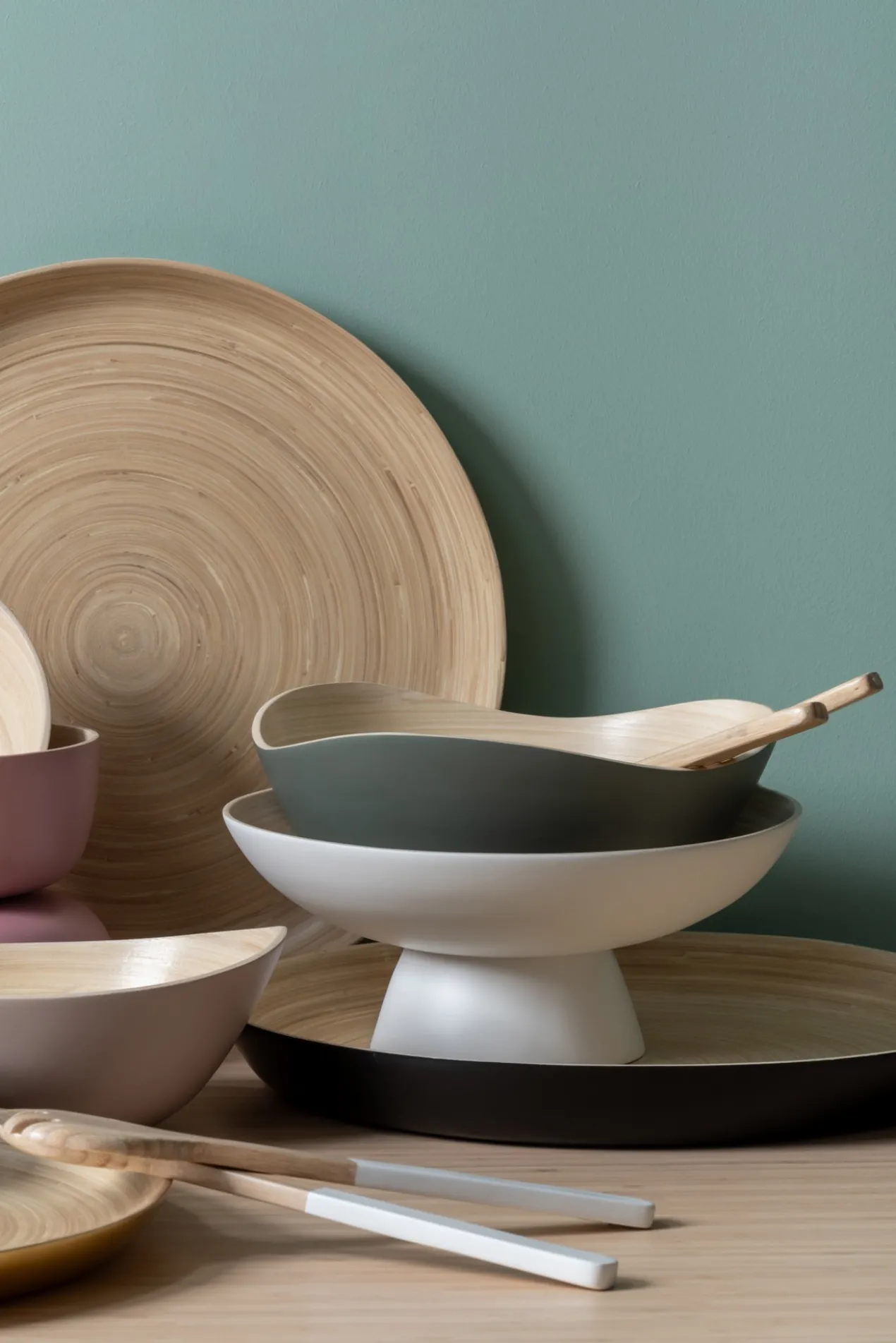 Bowl set Puro Organic bamboo jungle green