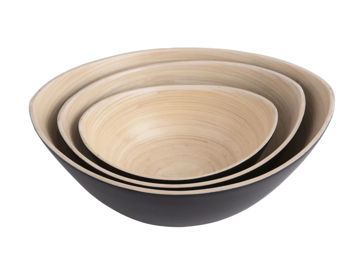 Bowl set Puro Oval bamboo black