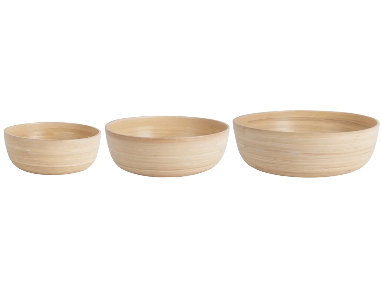 Bowl set Puro Round bamboo natural