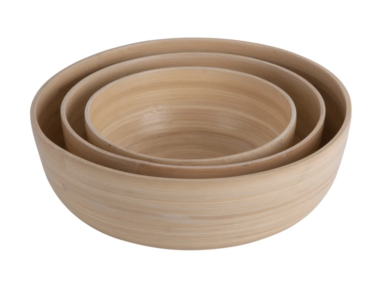 Bowl set Puro Round bamboo natural