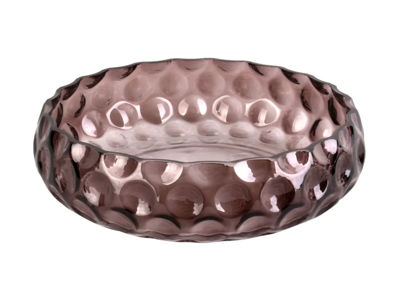 Bowl Speckles glass large chocolate brown