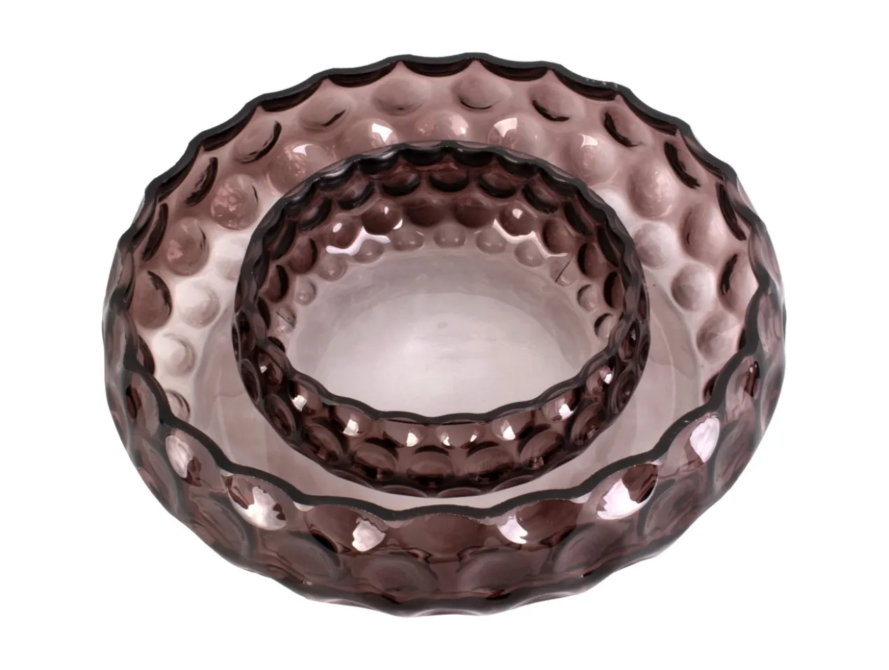 Bowl Speckles glass large chocolate brown
