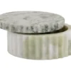 Bowl with lid marble himalayan green