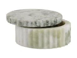 Bowl with lid marble himalayan green