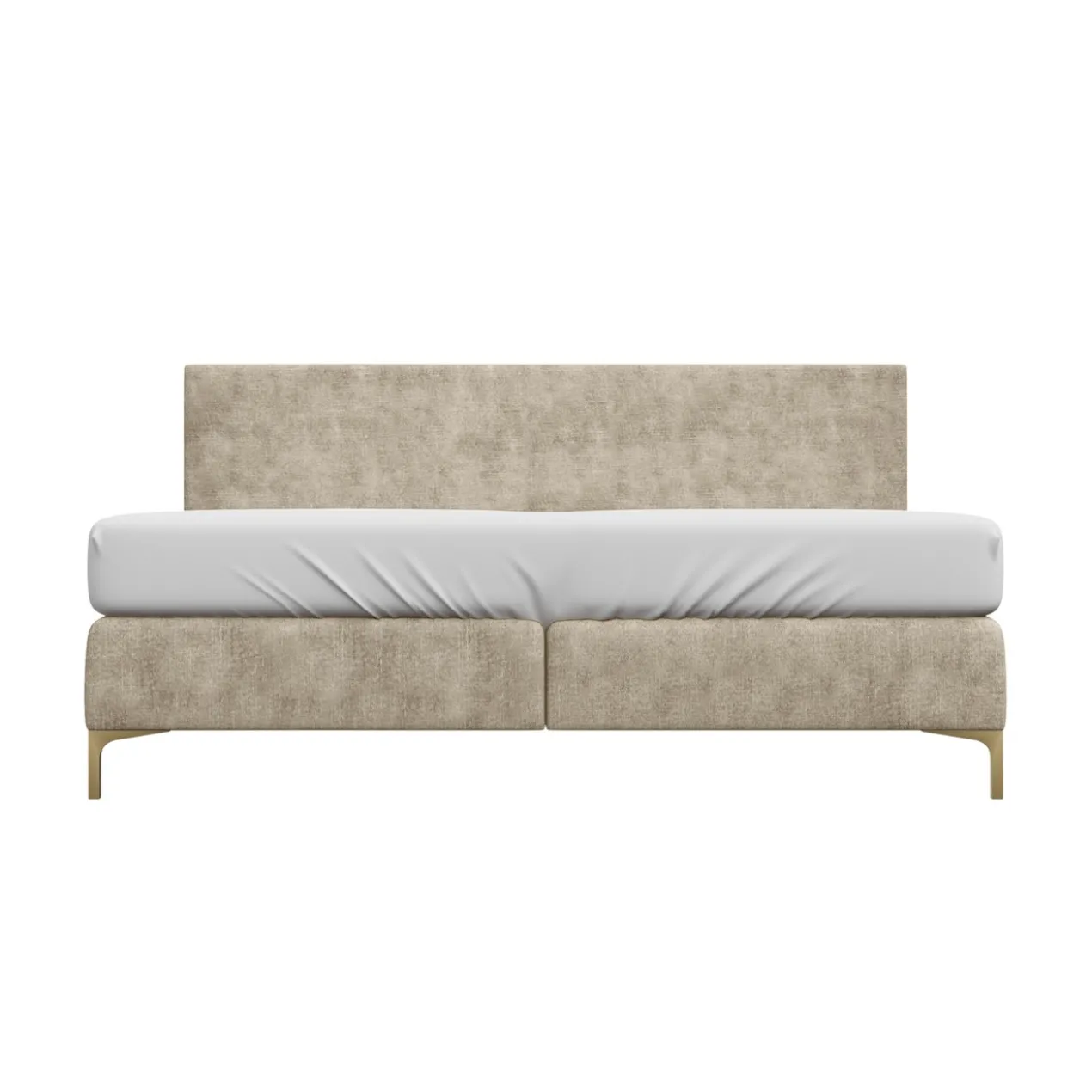 Boxspring Sparkle Velvet Natural 140x200 cm