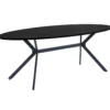 Bruno eettafel ovaal mdf zwart 220x100 cm