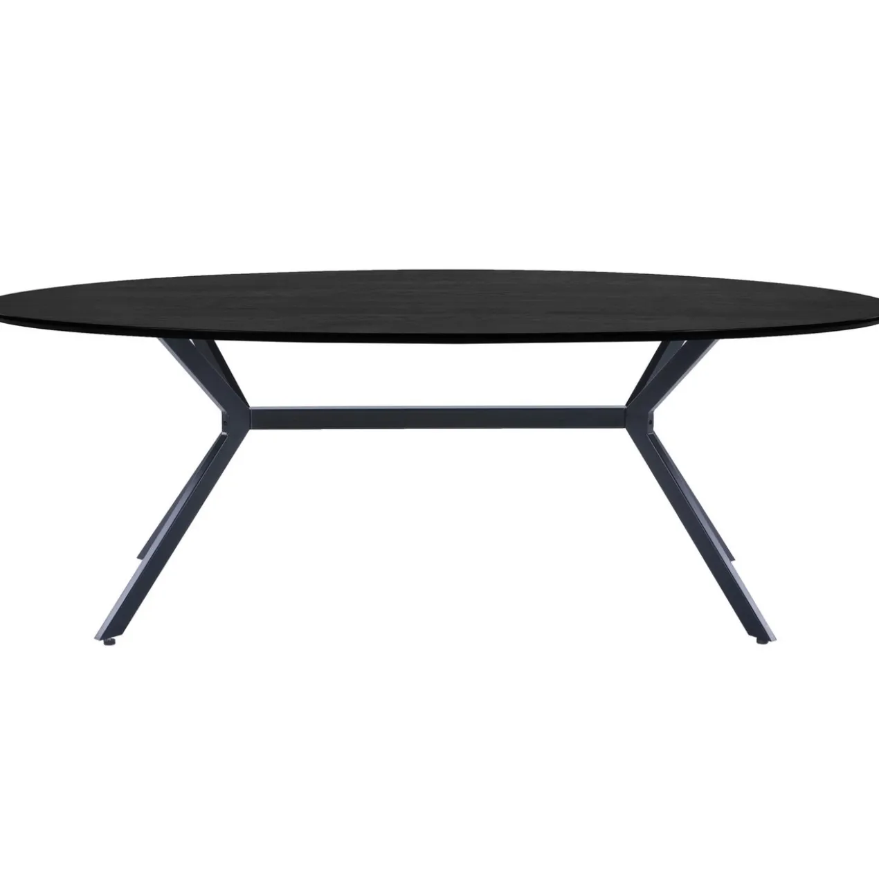 Bruno eettafel ovaal mdf zwart 220x100 cm