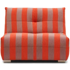Buitenfauteuil Flynn bold stripe rood