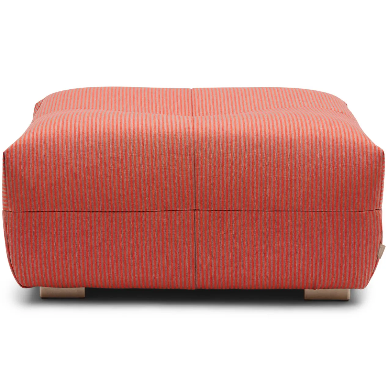 Buitenhocker Flynn pinstripe rood large