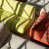 Buiten 3-zitsbank Flynn bold stripe rood